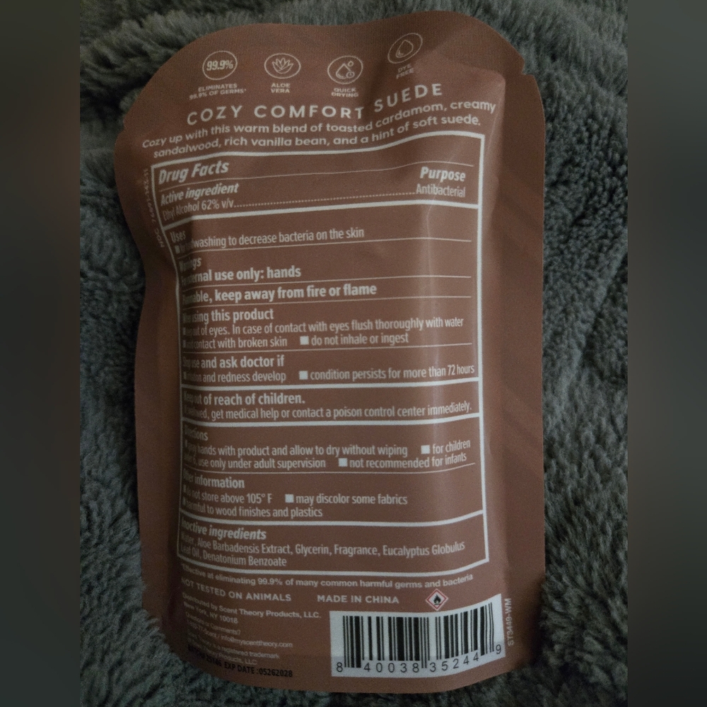 Scent Theory Cozy Comfort Suede Hand Sanitizer - Picture 2 of 4